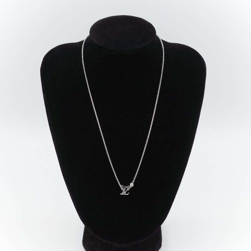 Louis Vuitton 路易威登 LV Monogram 標誌 墜飾項鍊-3