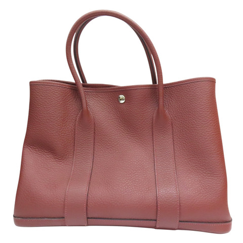 磚紅色 牛皮 Garden Party 36 手提包 Y刻【HERMES 愛馬仕】