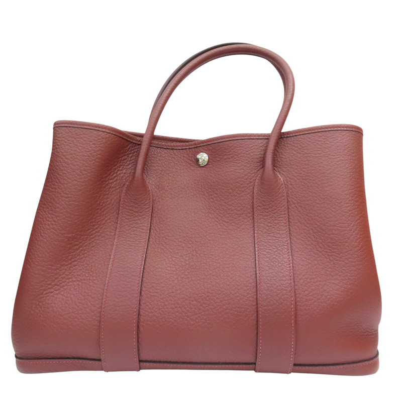 磚紅色 牛皮 Garden Party 36 手提包 Y刻【HERMES 愛馬仕】-1