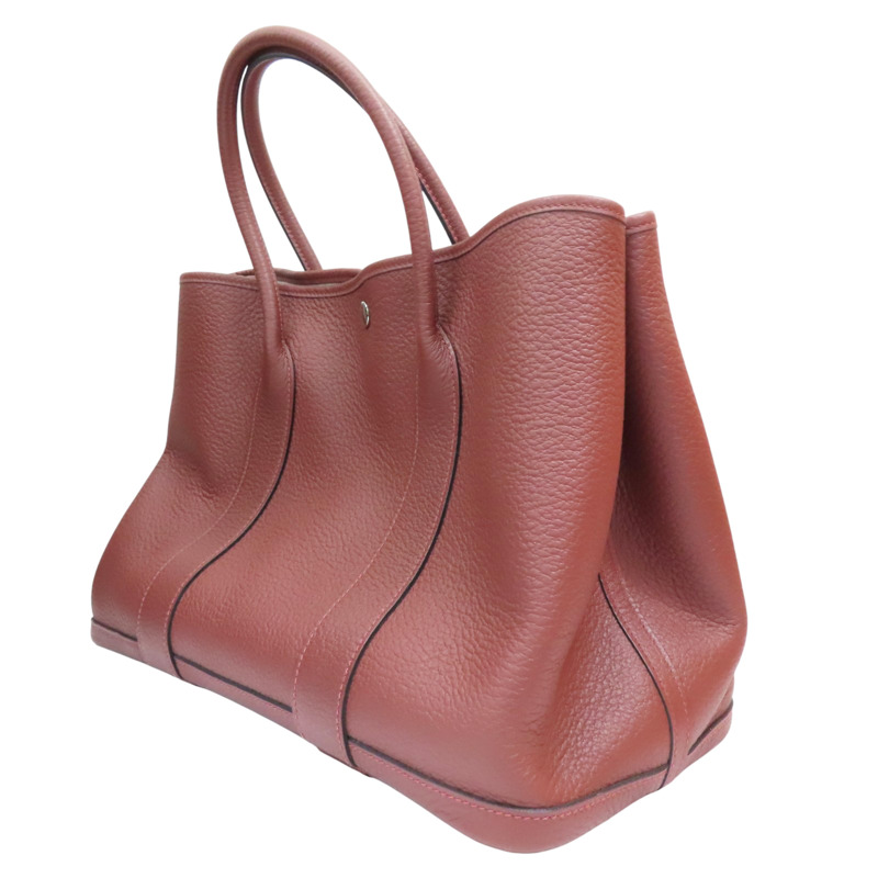磚紅色 牛皮 Garden Party 36 手提包 Y刻【HERMES 愛馬仕】-2
