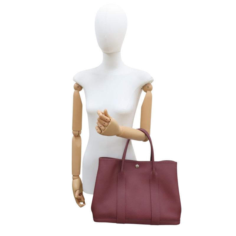 磚紅色 牛皮 Garden Party 36 手提包 Y刻【HERMES 愛馬仕】-8