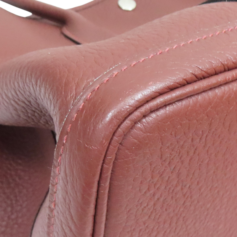 磚紅色 牛皮 Garden Party 36 手提包 Y刻【HERMES 愛馬仕】-11