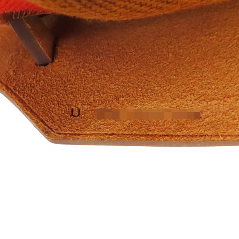 橘色 帆布 Herbag Zip 31 兩用包 U刻 金扣【HERMES 愛馬仕】-8