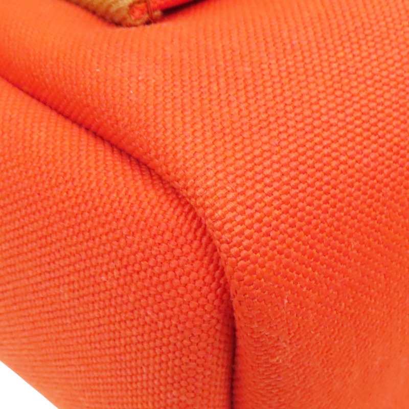 橘色 帆布 Herbag Zip 31 兩用包 U刻 金扣【HERMES 愛馬仕】-12