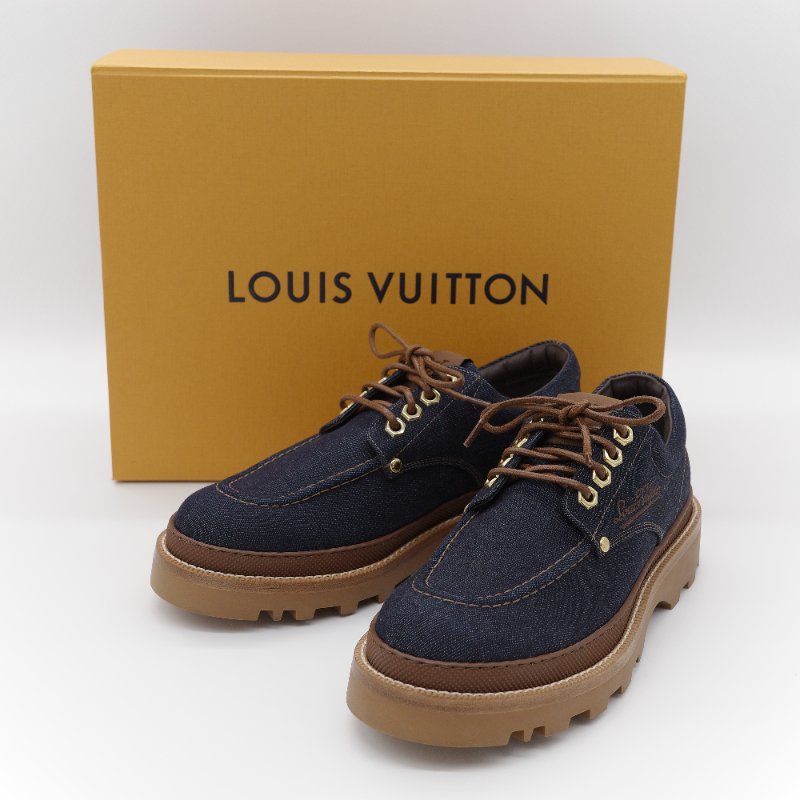Louis Vuitton 路易威登  LV 丹寧藍 帆船鞋 牛仔休閒鞋-0