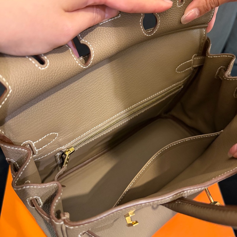 Hermes大象灰鉑金25 全配台灣櫃上Z刻-20