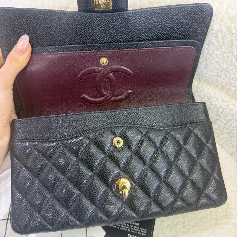 98新香奈兒Chanel  CF中號 25cm 黑卡款-7
