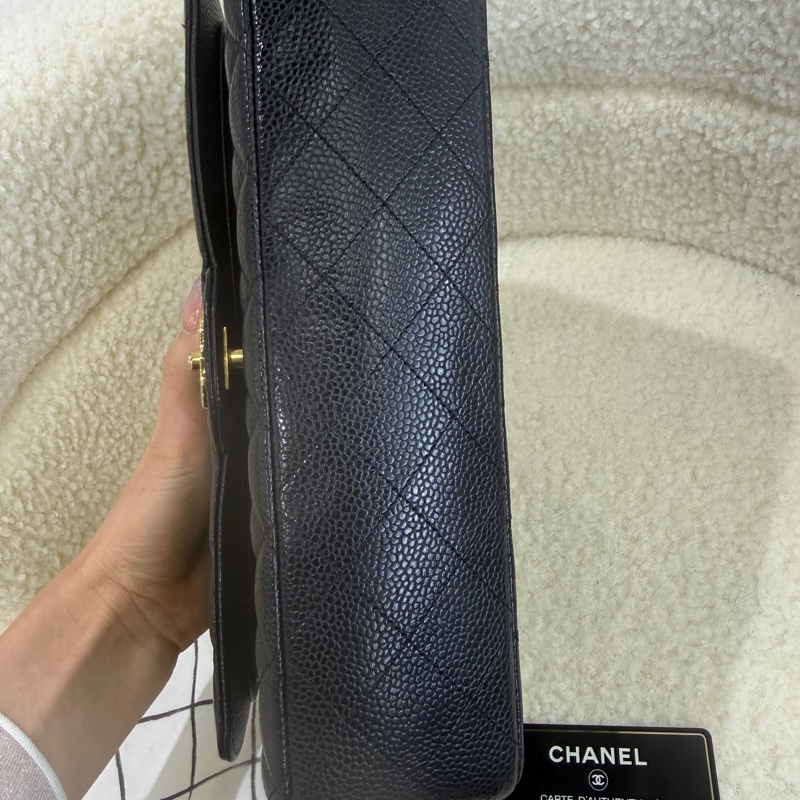 98新香奈兒Chanel  CF中號 25cm 黑卡款-8