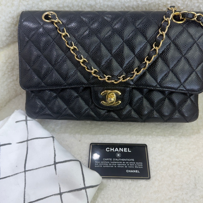 98新香奈兒Chanel  CF中號 25cm 黑卡款-9