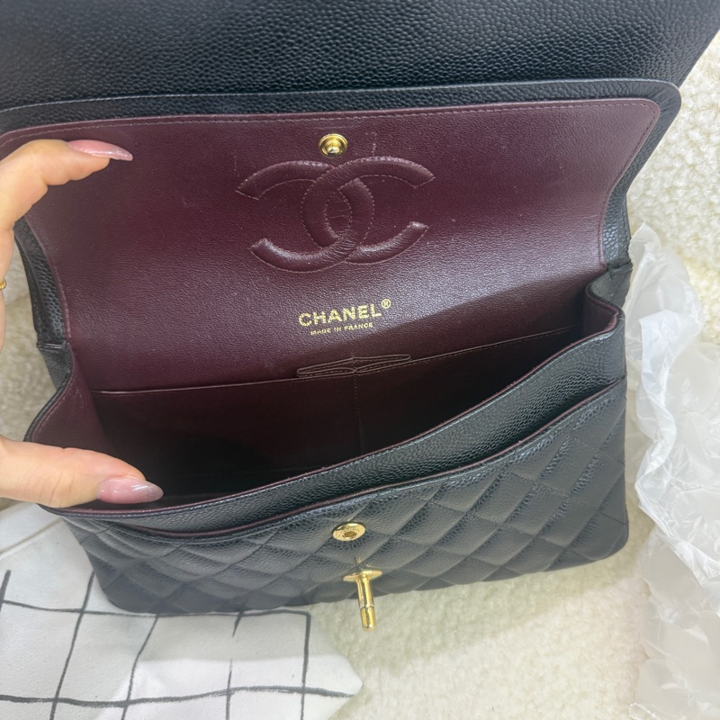 98新香奈兒Chanel  CF中號 25cm 黑卡款-13