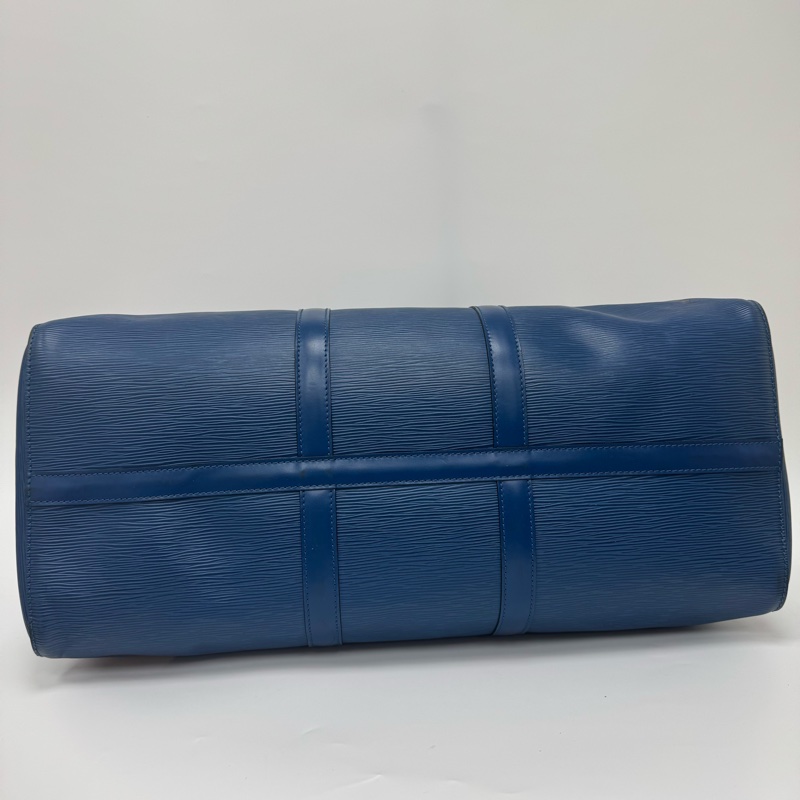 Louis Vuitton Keepall 50藍色旅行袋 Vintage 中古 二手 手提-10