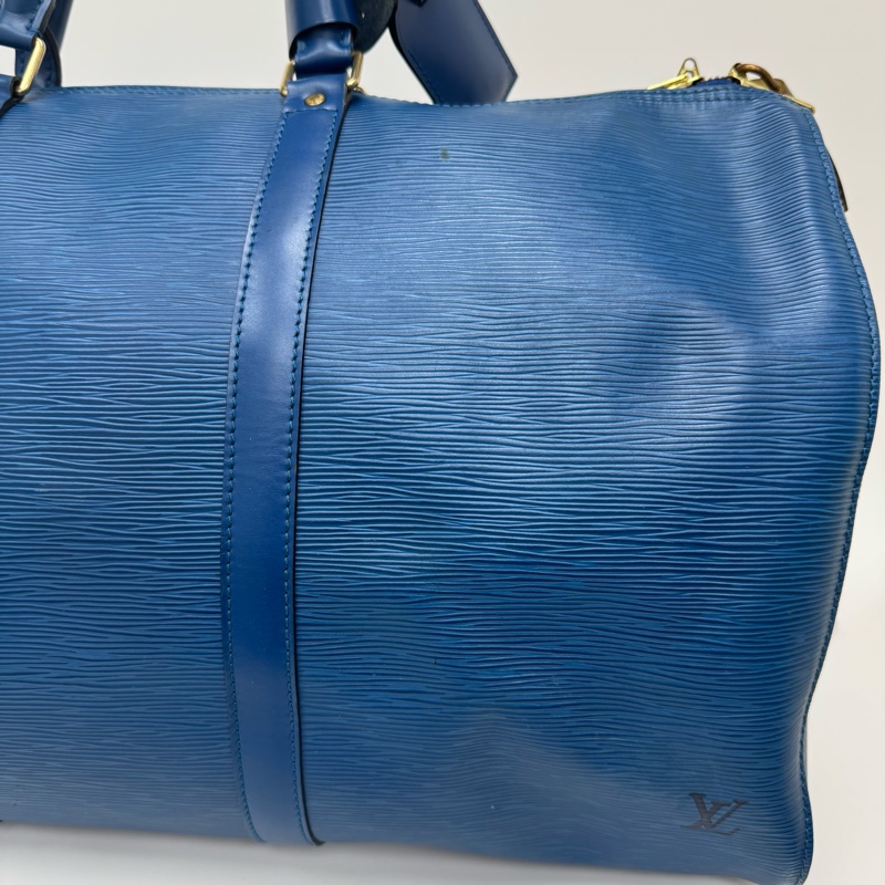 Louis Vuitton Keepall 50藍色旅行袋 Vintage 中古 二手 手提-33