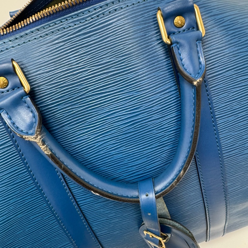Louis Vuitton Keepall 50藍色旅行袋 Vintage 中古 二手 手提-42
