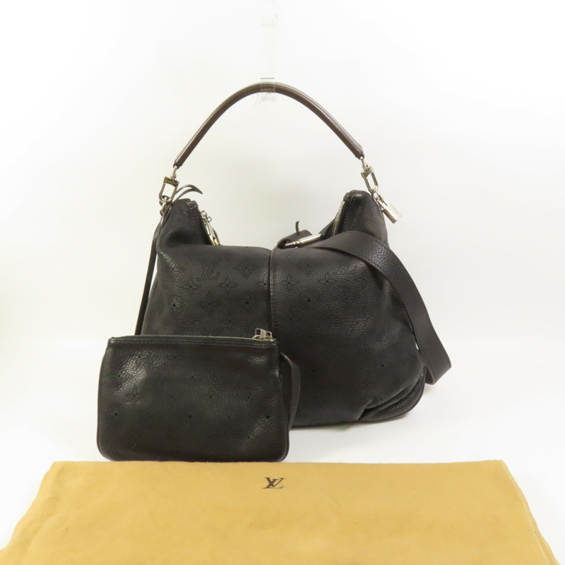 LOUIS VUITTON Monogram Mahina Selene銀扣手挽肩背兩用袋-12