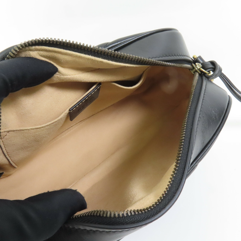 GUCCI 牛皮皮革GG Marmont Small金扣鏈帶肩背袋-6