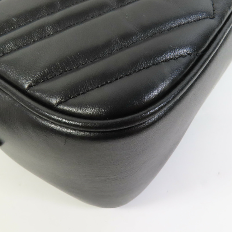 GUCCI 牛皮皮革GG Marmont Small金扣鏈帶肩背袋-14