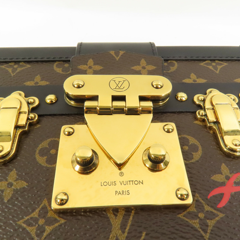 LOUIS VUITTON Monogram Petite Malle金扣肩背袋-6