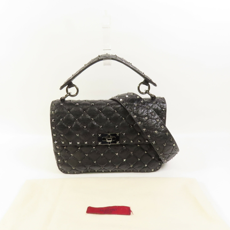 Valentino 牛皮皮革2 Way Shoulder Bag鏈帶手挽肩背兩用袋-10