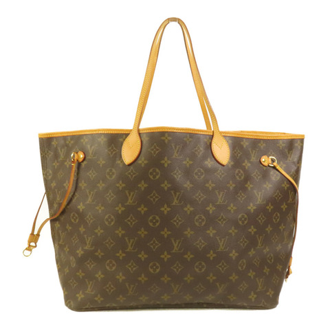 LOUIS VUITTON Monogram Neverfull GM金扣手挽袋