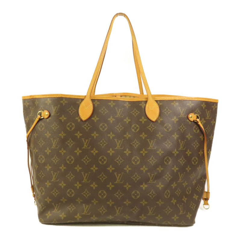 LOUIS VUITTON Monogram Neverfull GM金扣手挽袋-1