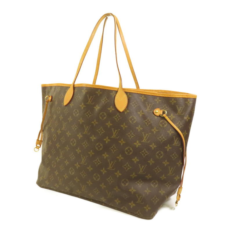 LOUIS VUITTON Monogram Neverfull GM金扣手挽袋-2