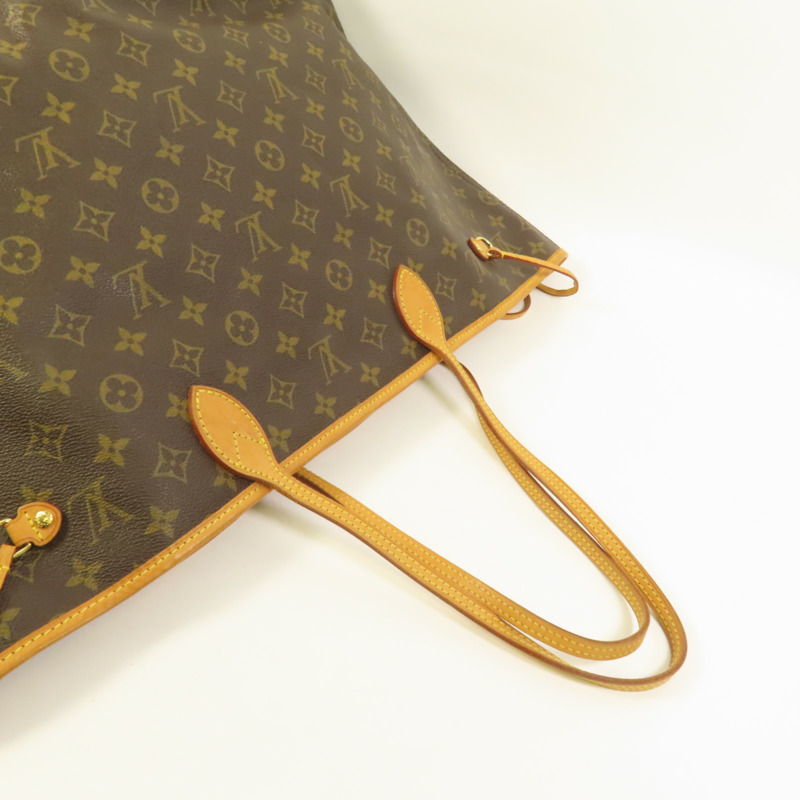LOUIS VUITTON Monogram Neverfull GM金扣手挽袋-4