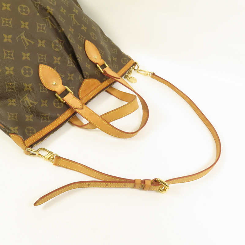 LOUIS VUITTON Monogram Palermo PM金扣手挽肩背兩用袋棕色-5