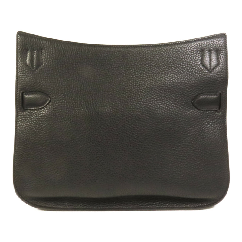 HERMES Clemence皮革Jypsiere 31銀扣肩背袋Noir-1