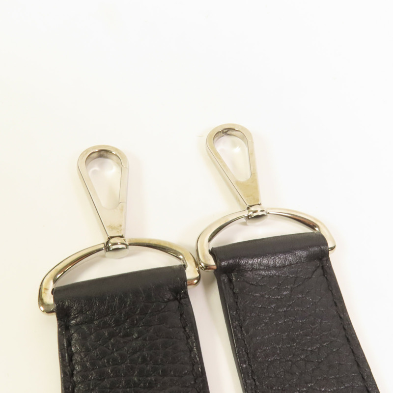 HERMES Clemence皮革Jypsiere 31銀扣肩背袋Noir-6