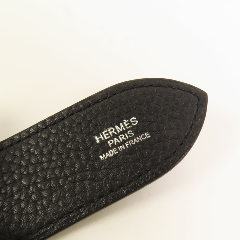 HERMES Clemence皮革Jypsiere 31銀扣肩背袋Noir-7