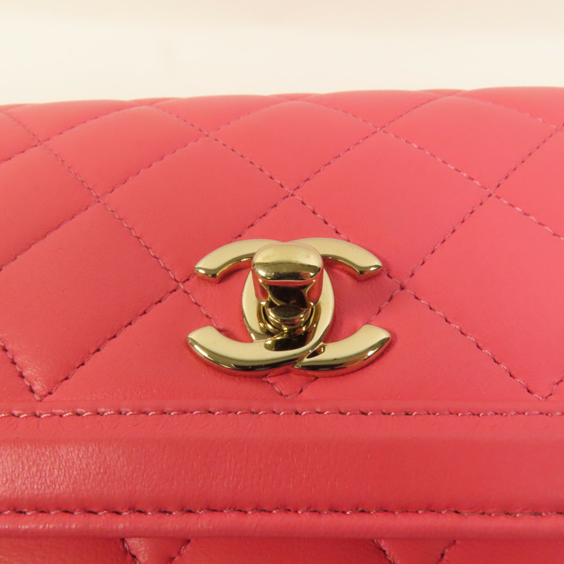 CHANEL 羊皮皮革Qulited Medium金扣肩背袋-6