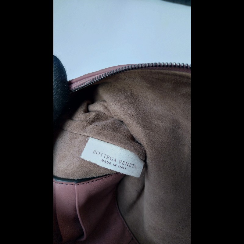 BV 粉紫皮編拚蛇皮鍊帶小包-15