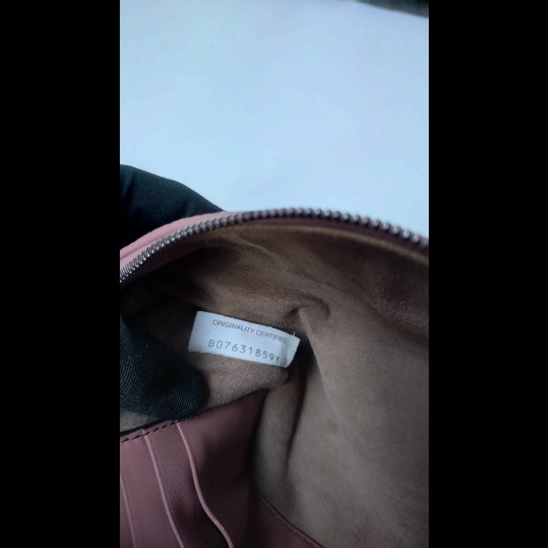 BV 粉紫皮編拚蛇皮鍊帶小包-16