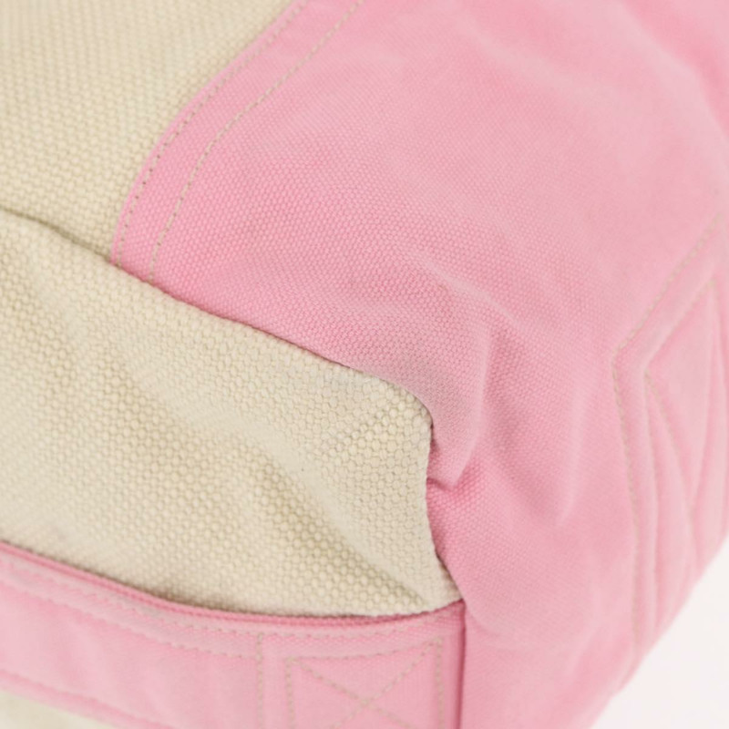 【日本直送】香奈兒波士頓包 帆布 粉紅色 銀色 CC Auth mr1869-8