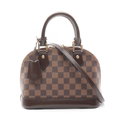 LOUIS VUITTON Alma BB 單肩斜背包手提包 N41221 Damier Ebene 帆布二手