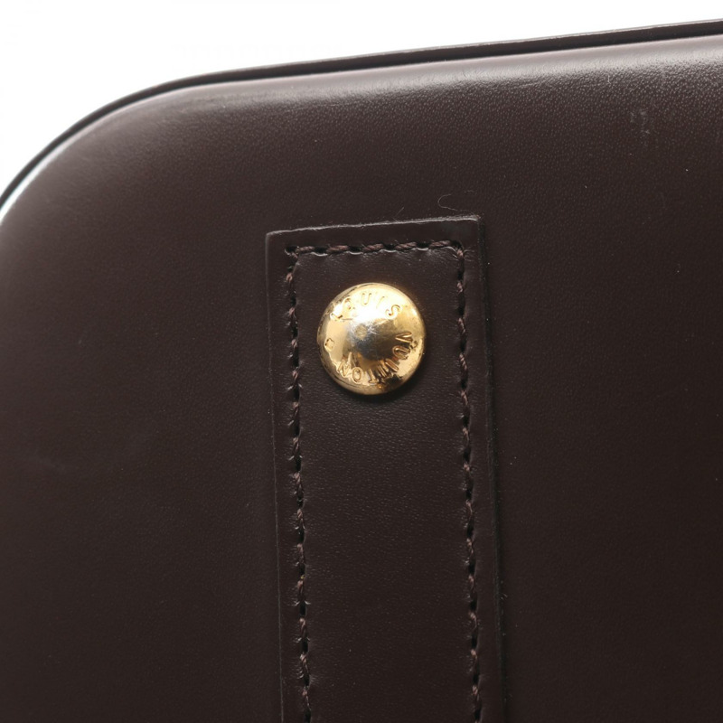 LOUIS VUITTON Alma BB 單肩斜背包手提包 N41221 Damier Ebene 帆布二手-6