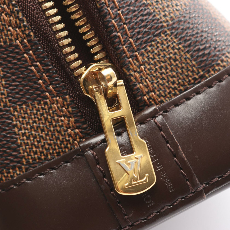 LOUIS VUITTON Alma BB 單肩斜背包手提包 N41221 Damier Ebene 帆布二手-9