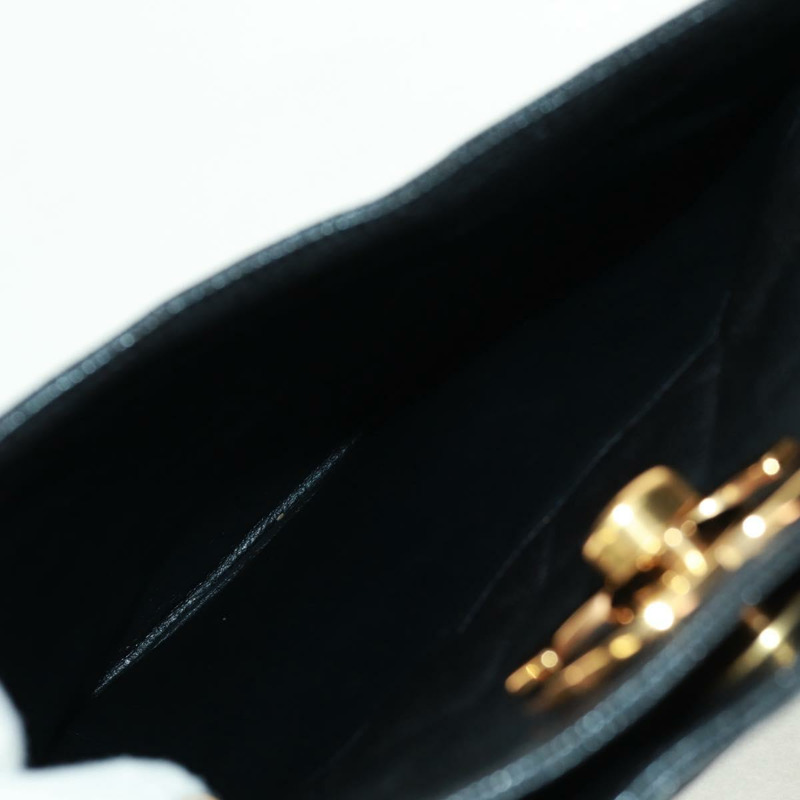 【日本直送】香奈兒 (CHANEL) 菱格紋鏈條肩背包，魚子醬紋皮革，黑色，金色雙C標誌，正品編號 165470V-20