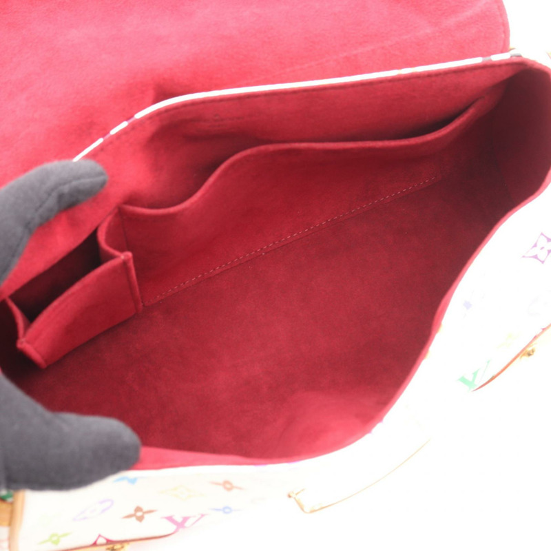 路易威登 Beverly MM 肩背包 M40203 Monogram Multicolore 白色二手-2