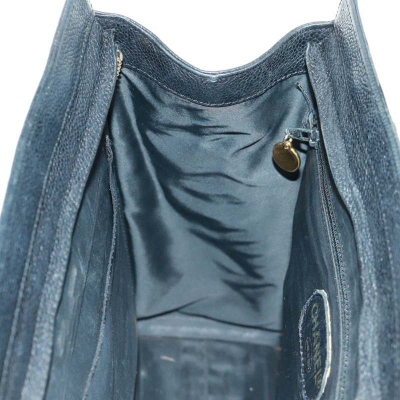 【日本直送】香奈兒魚子醬皮黑色金CC鏈條單背包 Auth 165539V-22