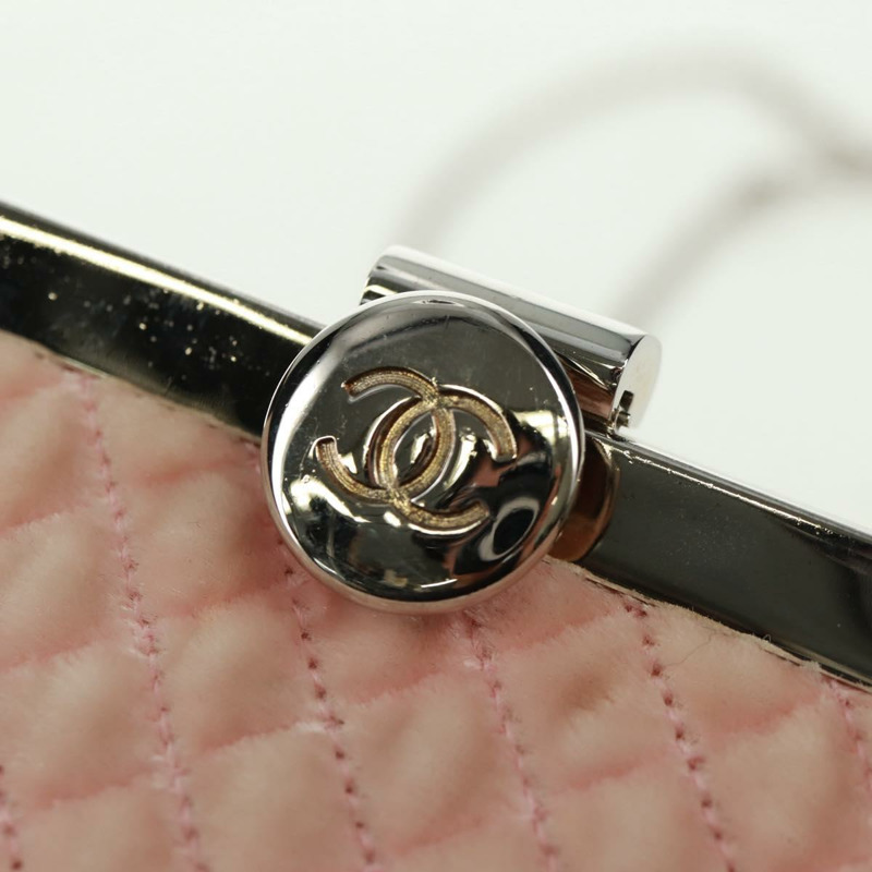 【日本直送】香奈兒 (CHANEL) 絎縫鏈條肩背包 絲絨粉紅色 銀色 CC 標誌 Auth 165897V-16