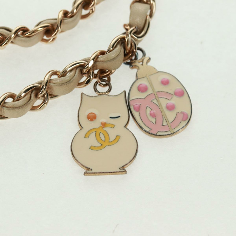 【日本直送】香奈兒 Matelasse 25 單翻蓋鏈條包 帆布 米色 金色 CC 標誌 正品 165652SAV-7