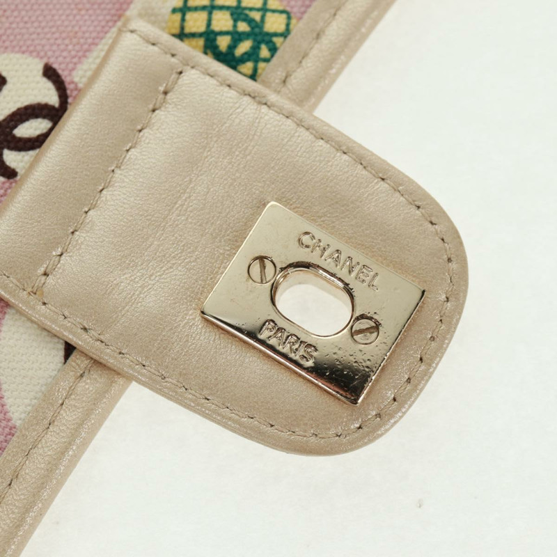 【日本直送】香奈兒 Matelasse 25 單翻蓋鏈條包 帆布 米色 金色 CC 標誌 正品 165652SAV-20
