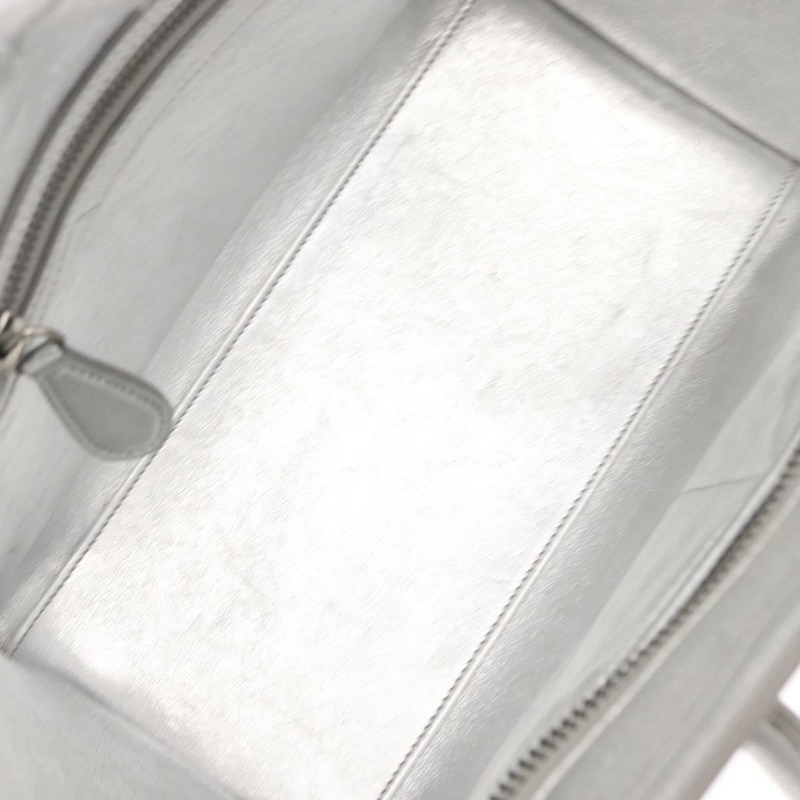 【日本直送】CELINE Luggage Micro Shopper 手提包 皮革 銀色 正品 gh1672-9