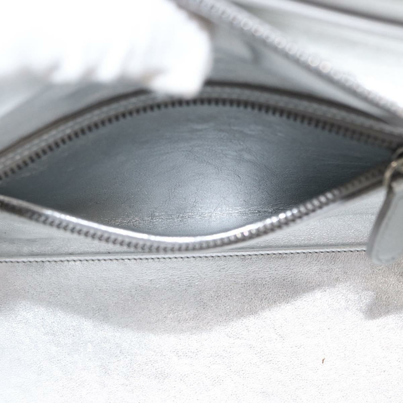 【日本直送】CELINE Luggage Micro Shopper 手提包 皮革 銀色 正品 gh1672-10