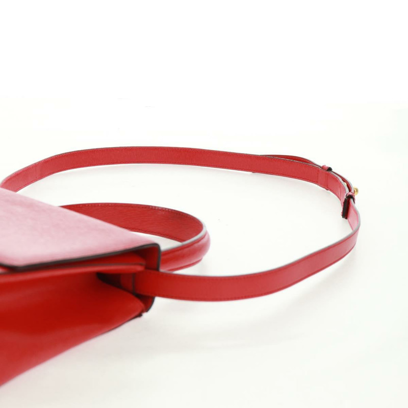 【日本直送】CELINE 手提包 皮革 2way 紅色金色 Auth 168152V-15