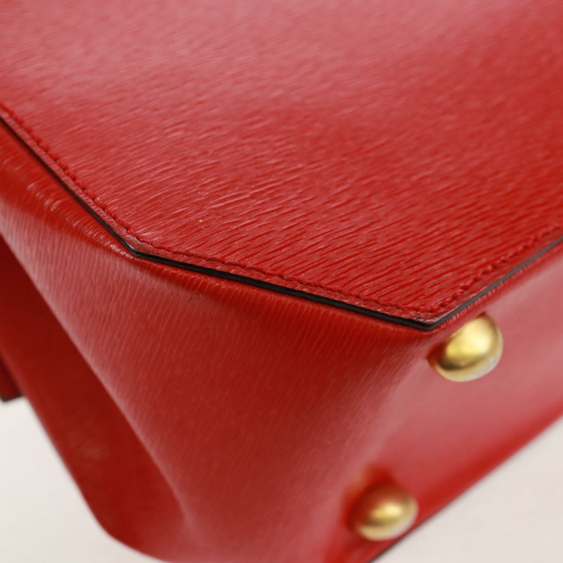 【日本直送】CELINE 手提包 皮革 2way 紅色金色 Auth 168152V-18