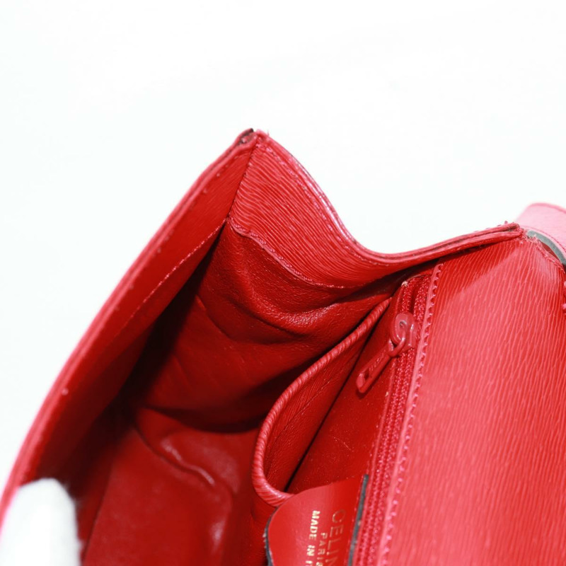 【日本直送】CELINE 手提包 皮革 2way 紅色金色 Auth 168152V-25