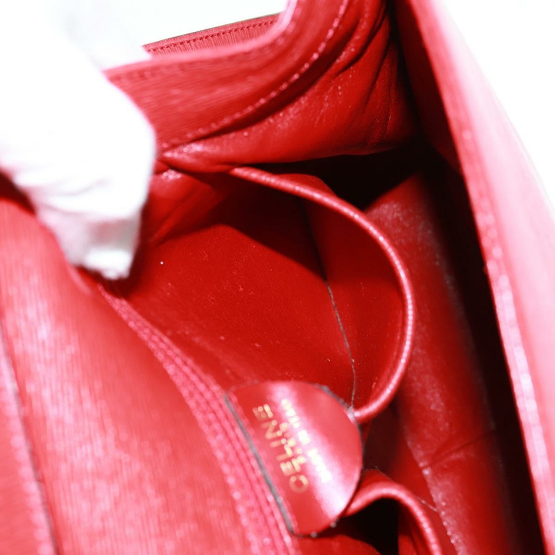 【日本直送】CELINE 手提包 皮革 2way 紅色金色 Auth 168152V-27