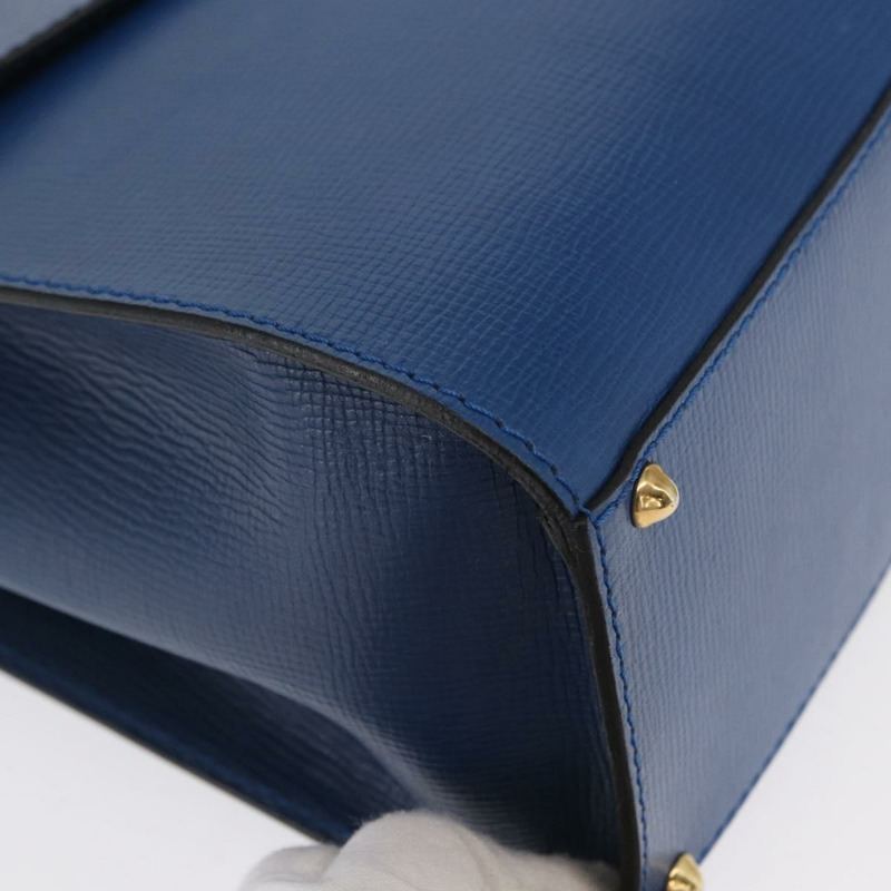 【日本直送】CELINE 手提包 皮革 藍色 金色 正品 169258V-8